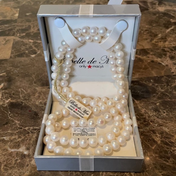 Macy's Jewelry - Cultured pearl 36” 8.5-9.5MM endless strand.